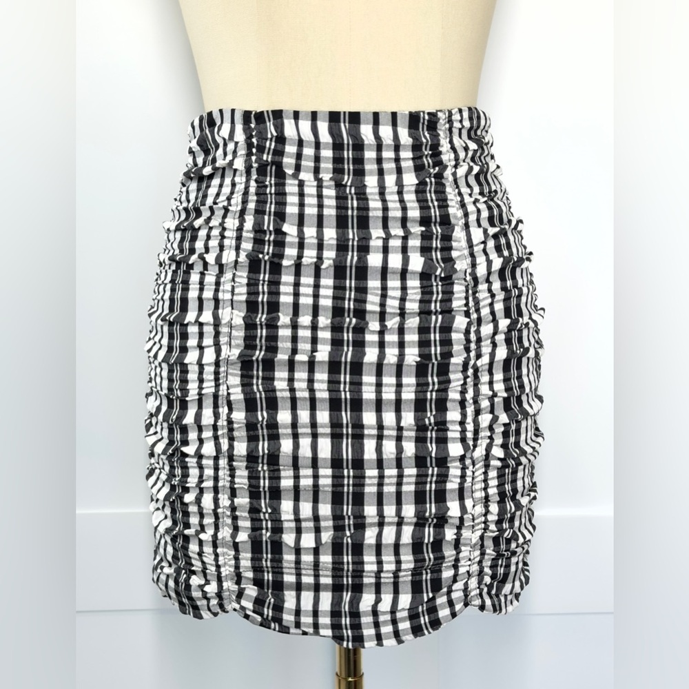 NWT ZARA PLAID HIGH-WAISTED MINI SKIRT